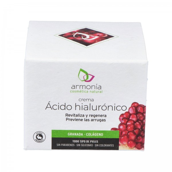 Crema Acido Hialurónico con granada y colágeno 50ml. Armonia